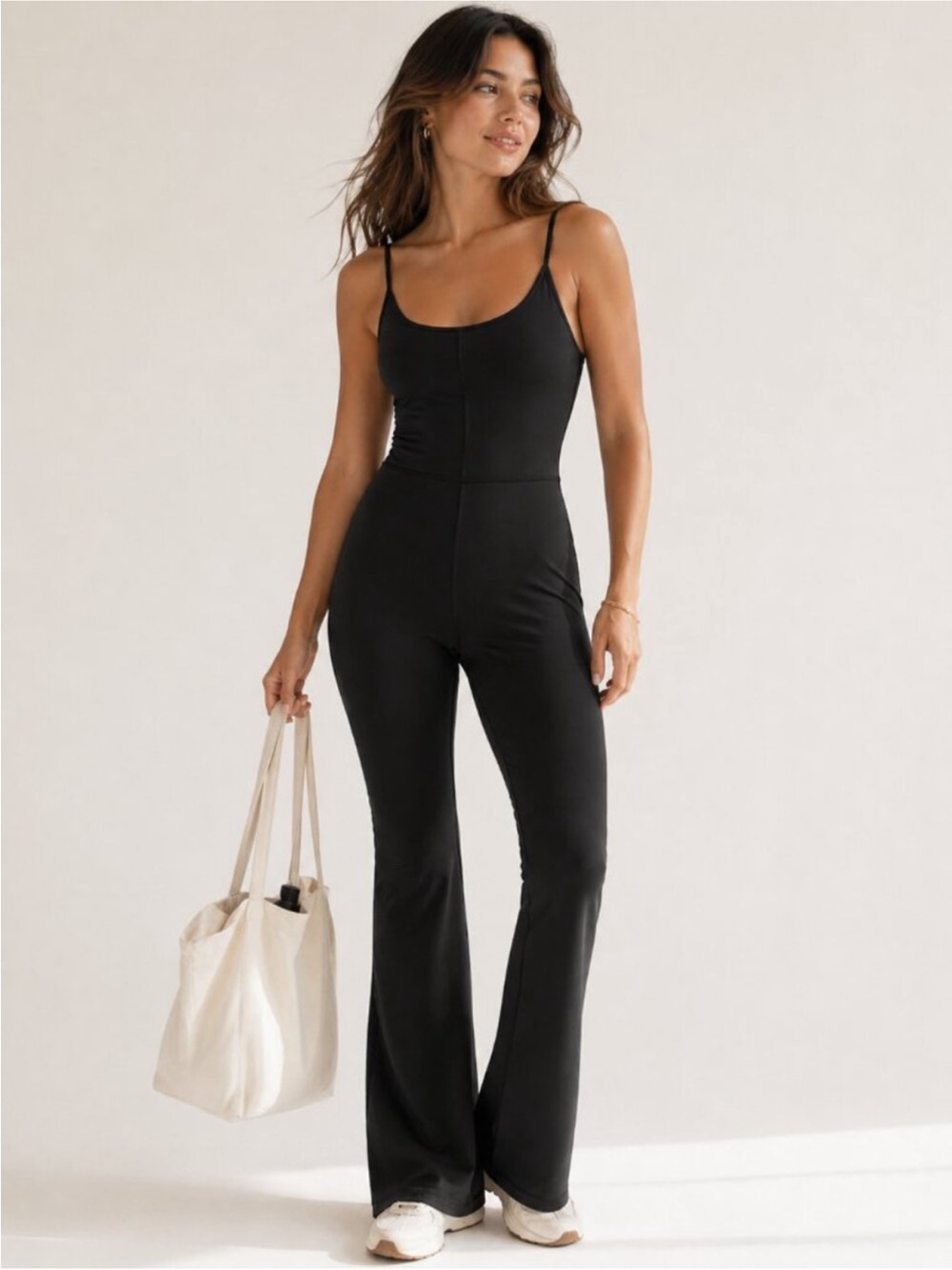 Wilfred Black Freestyle Kick Flare Jumpsuit